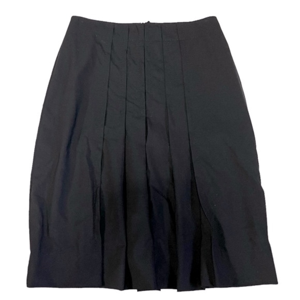 Hugo Boss Black Pleated Virgin Wool Skirt US 6
